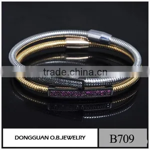 New Gold Magnetic Bracelet With Ruby Stone for Party thumbnail-1