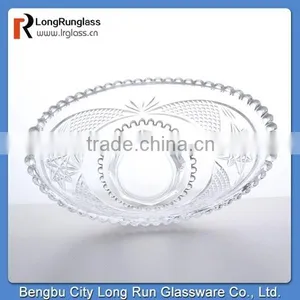 Longrun Hot New Products for 2015 632g High White Glass Material Glass Fruit Plate,paty Use Plate Carving Plate Wholesale Price thumbnail-3