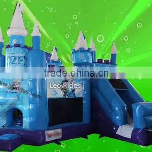 Frozen Castle Bounce House Five in One Combo, Kids Amusement Park thumbnail-1