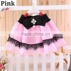 Baby Kids Children Girl's Wear Elastic Waist Bow Bead Decoration Short Pleated A-line Cute Sweet Skirt thumbnail-6