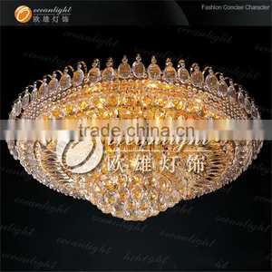 Golden Crystal Light Ceiling Indian Ceiling Lighting for Hotel Hall OW603 thumbnail-1