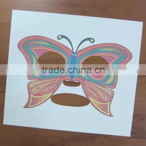 Safety Easily Use and Peel Away CMYK Butterfly Temporary Face Mask Tattoo Stickers for Make up thumbnail-1