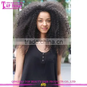 Afro Kinky Curly Human Virgin Hair Full Lace Wig Short Human Hair African Wig for Black Women thumbnail-1