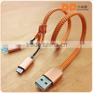 New Products 2016 Innovative Product Zipper Usb Cable 2 in 1 Usb Cable Chargeing Cable for Iphone 6s thumbnail-3