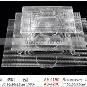China Reusable Rectangle PC Fruit Plate thumbnail-2
