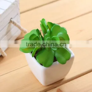 Mini Potted Artificial Flowers Plants Office Home Decration With Pot thumbnail-1