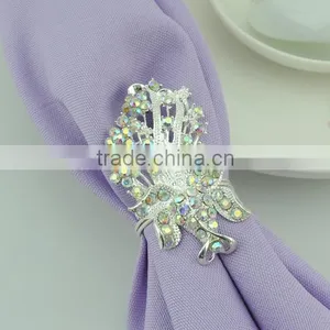Wholesale Metal Alloy Rhinestone Wedding Napkin Rings thumbnail-4
