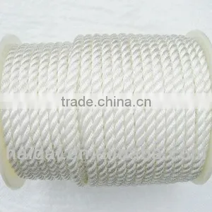 White 3 Strand Twisted Nylon Multifilament Rope thumbnail-1
