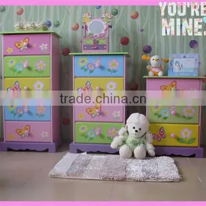 Children Storage Cabinets Children Furniture Wooden Kid Cabinets for 3-Drawer Cabinet thumbnail-1
