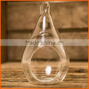 Best Selling Clear Tear Drop Glass Candle Holder thumbnail-1