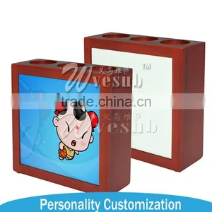 Sublimation Wooden Pen Holder thumbnail-1