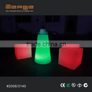 Led Glass Bar Table Party Cocktail Tables Cooktail Table and Chair Set thumbnail-2
