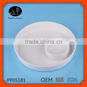 SGS Certified Round Melamine Chip Dip Plate thumbnail-1