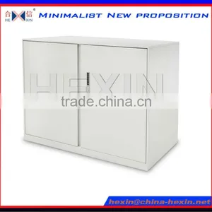 Steel Glass Filing Cabinet Steel Bookcase Metal Lower Glass Cupboard thumbnail-2
