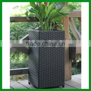 FO-9405 Outdoor Tall Square Synthetic Rattan Planter thumbnail-1