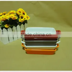 2014 Hot Sale Square Shape Color Ceramic Bakeware thumbnail-3