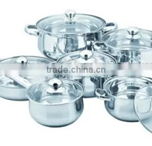 10pcs Stainless Steel Soup Pot Set Cookware Set thumbnail-2