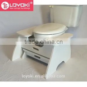 Potty Step Stool Nesting Poop Stoop Set - High Poop Stoop Full-Squat Stool and Low Platform Poop Stoop Foot Stool thumbnail-3