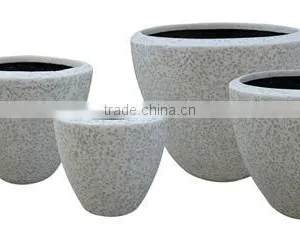 Sandstone Round Flower Pot With Glass Pieces Garden Pots thumbnail-4
