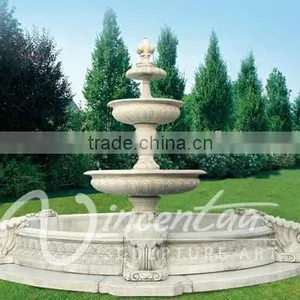 China Supply Outdoor Decoration Hand Carved Natural Marble Statue Garden Fountain thumbnail-3