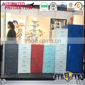 Safe and Friendly Knock Down Kids Bed Beside 6 Drawer Movable File Cabinet for Sale thumbnail-5