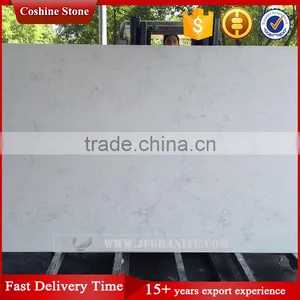 Coshine Smoky Carrara White Quartz Stone Kitchen Countertop thumbnail-4