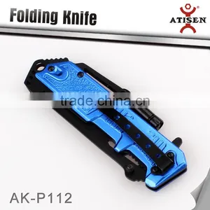 New Design Folding Knife With LED 3Cr13 Blade Aluminium Handle Outdoor Camping Knife thumbnail-3