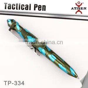 Aluminum Tactical Pen Glass Breaker in Camo Color Self Defense Military Combat thumbnail-1
