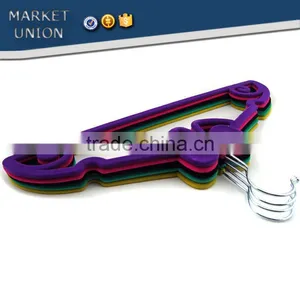 ABS Plastic Antiskid Velvet Hangers Flocking Clothes Hangers With Pulley,ABS,Nylon Villi,Chrome Plated Hook thumbnail-6