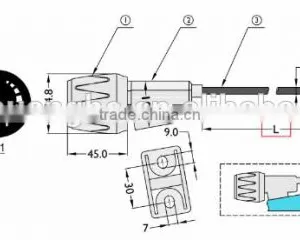 Car Seat Cable Assembly/Seat Backrest Adjustment Assembly thumbnail-2