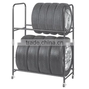 Steel Tube Customized Tire Rack Display Stand thumbnail-1