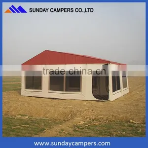 China 2017 Canvas Folding 4x4 Camper Trailer Tent Camping Cars for Sale thumbnail-2