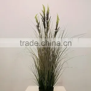 41.5 Inch Height Artificial Grass Green Potted Onion Grass With Wheat Spray Weed Pots Plant thumbnail-6