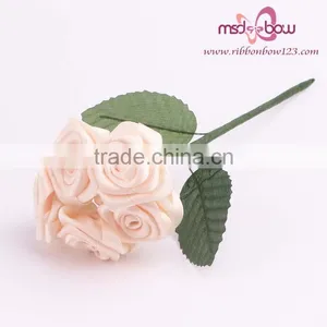 Ribbon Flowers Making Rose Bouquet, Making Satin Ribbon Flowers thumbnail-6