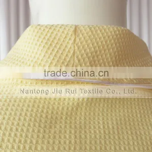 Yellow Unisex Soft Long Robes Nightwear Thick Winter Pajamas Waffle Robe Women Cotton Spa Shower Homewear thumbnail-3