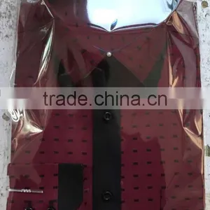 Men Handsome Red and Dark T/C Dress Shirt 2015 thumbnail-1