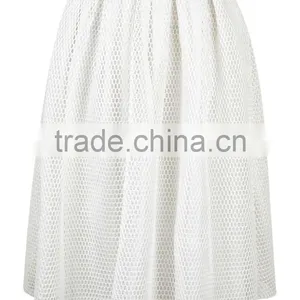 Latest Fashion 2016 Ball Gown Summer Skirt Airtex Prom Midi Skirt White Mesh Skirts Wholesale thumbnail-3