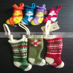 X'mas Knitted Stock X'mas Gift Stock Knitted Decoration X'mas Stockings thumbnail-1