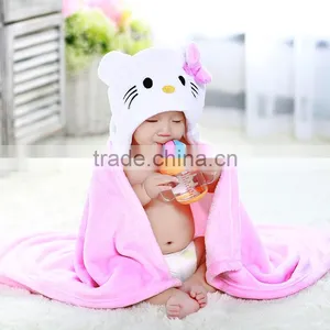 Trade Assurance Flannel Soft Hooded Baby Bath Towel thumbnail-3