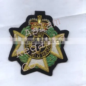 Crown & Cross Hand Embroidery Badge thumbnail-1