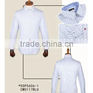 100% Cotton Blue Poplin Custom Made to Measure Custom Mens Dress Shirt thumbnail-5