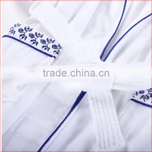 100 Cotton Hotel Bathrobe Embroidery Velour Luxury thumbnail-5
