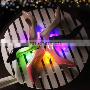 New Arrivels Footwear Spring Wholesale Candy Multi Colored Pointy Sexy High Heels Led Shoes Shining Light Women Shoes Tide Shoes thumbnail-1