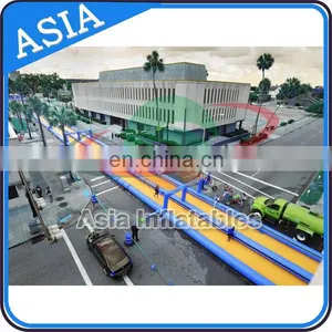 Summer Inflatable Sport 200m Double Lanes Inflatable Slip N Slide In Street thumbnail-1