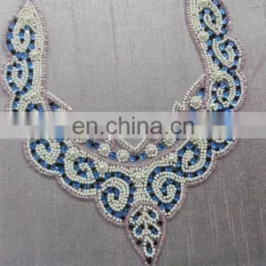 Handmade Embroided Peyote Collar Necklace thumbnail-1