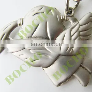 3D Metal Angel Keychain With Shopping Coin thumbnail-3