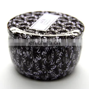 Factory Hot Sales Round Metal Travel Empty Decorative Candle Tins thumbnail-5