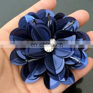 Wholesale Customized Pearl Rhinestone Sequin Flower Patches thumbnail-5