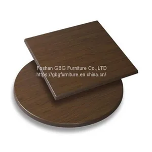 Werzalit Cafe Table Top in Walnut thumbnail-1