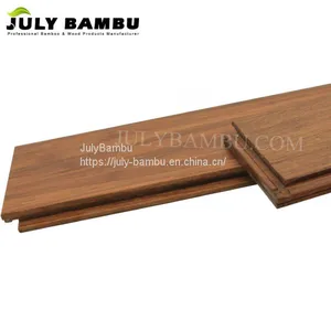 China Factory Caramel Strand Woven Bamboo Flooring Click Lock Laminated Bamboo Wood Flooring for Indoor thumbnail-2